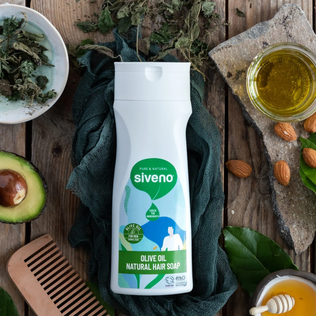 Natürliches Olivenöl-Shampoo für Männer