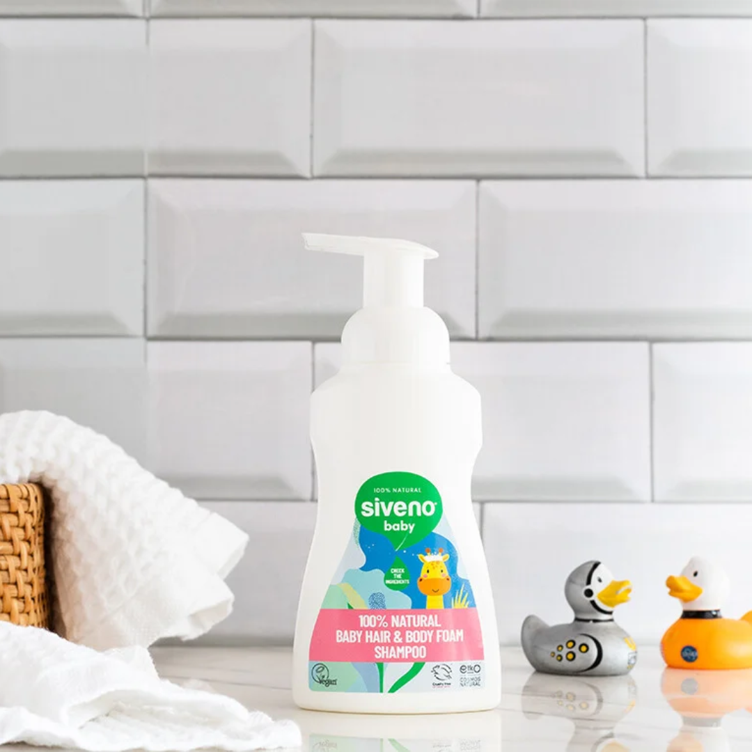 Siveno natürliches schäumendes Babyshampoo